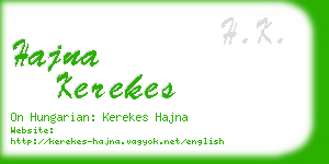 hajna kerekes business card